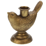 kandelaar op voet met vogel, 11x7x10cm